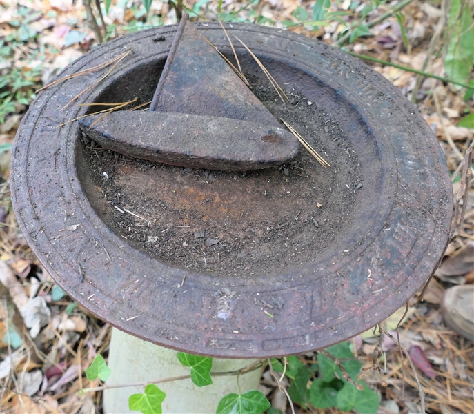 Antique Cast Iron Sailboat Sundial - Needs Repair