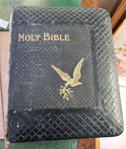 Large Leather Family Bible- Needs Repair