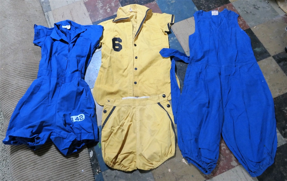 Vintage Ball and Athletic Uniforms including Aldrich & Aldrich Clothing and Marshall Game Master Size 32
