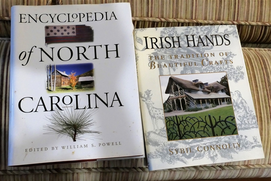 2 Hardcover Books - Irish Hands and Encyclopedia of North Carolina