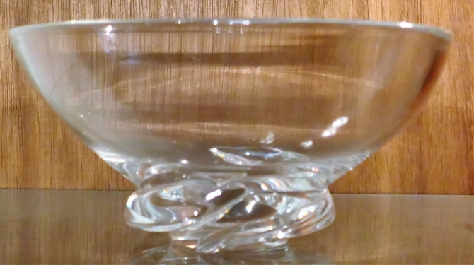 Steuben Art Glass Bowl - Measures 3 1/2" Tall 11 1/8" Across