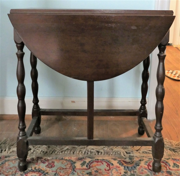 Small Mahogany Drop Side Occasional Table - Measures 21" tall 19" by 12" - Leaves Measure 8 1/2"