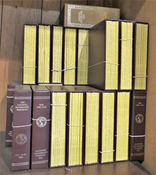 Collection of National Geographic Magazines in Boxes - 1970s and 1980s