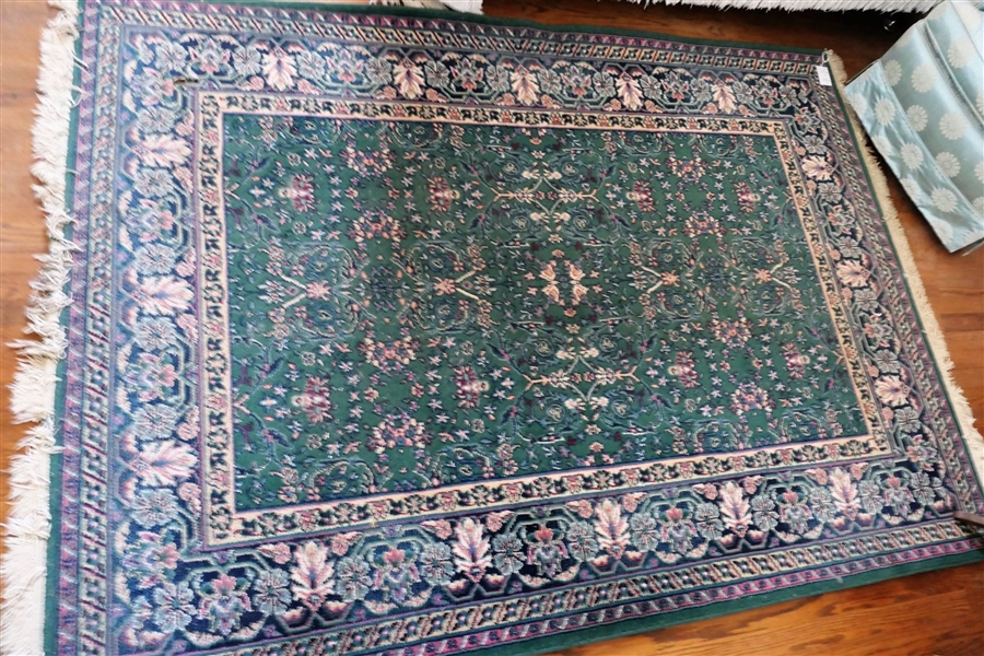 Green Machine Made Rug - Measures 55" by 710"