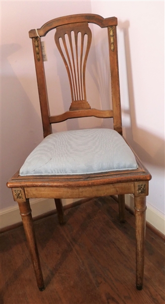 Dainty Chair with Blue Seat