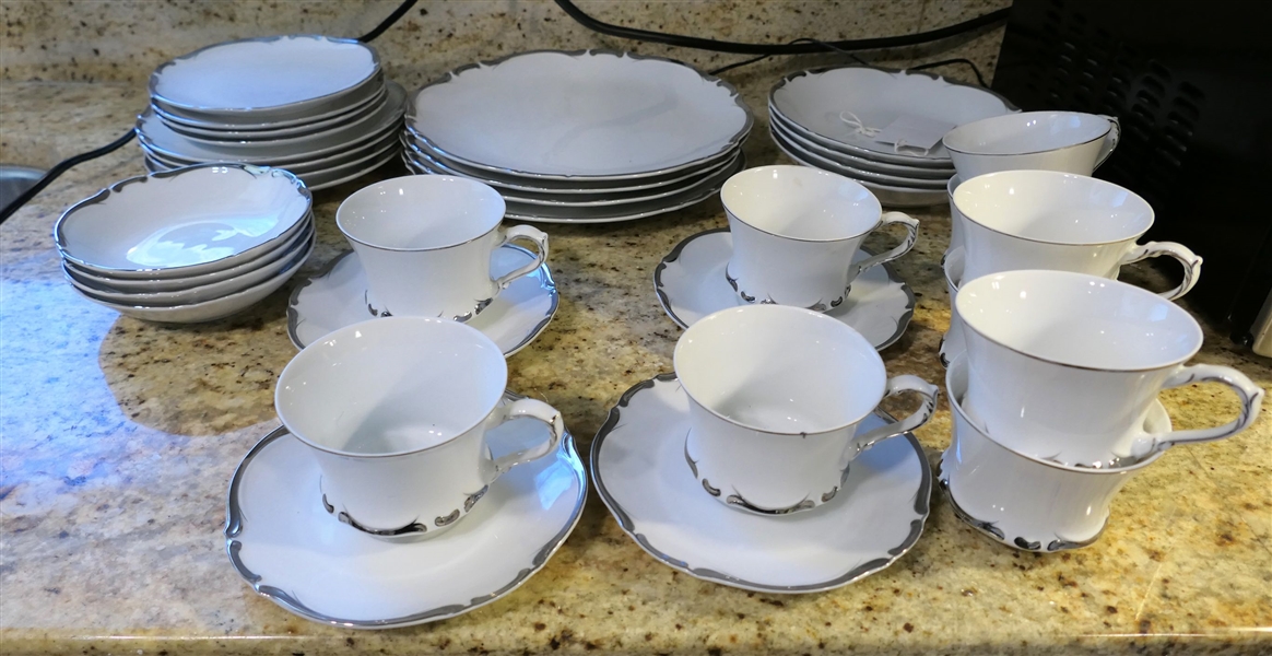 4 Place Settings of Harmony House "Starlight" China Plus Extra Cup and Saucer Sets - 34 Pieces Total 