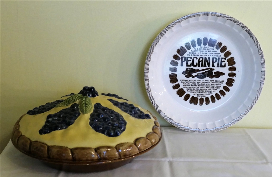 Made In Portugal Blueberry Pie Covered Dish and Pie Plate