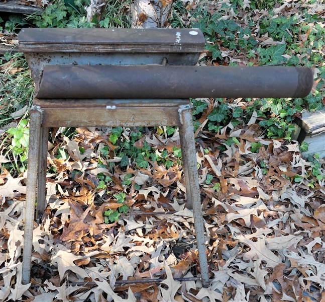 Homemade Metal Anvil on Stand - Measures 33" tall 26" Long