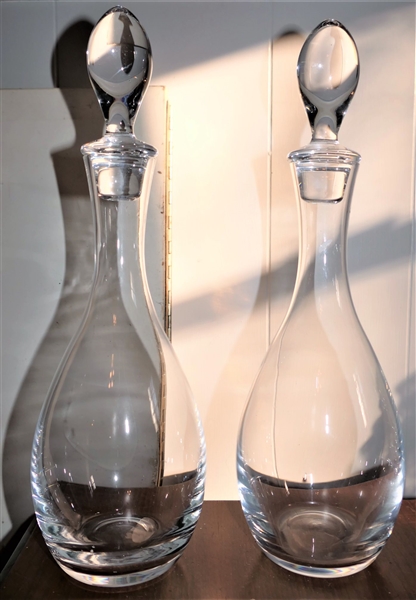 2 Glass Decanters - Measuring 15" Tall 