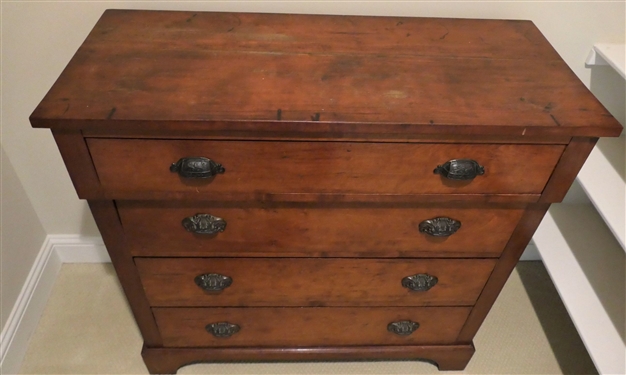 1 Over 3 Drawer Chest - Metal Cup Pulls - Measures 42" tall 42" by 18"