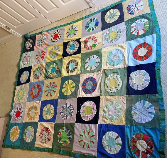 Hand Pieced Quilt Top - Measures 74" by 88"