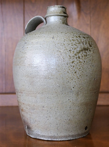 North Carolina Pottery Jug - Has Been Drilled in Side - Measures 9" Tall 
