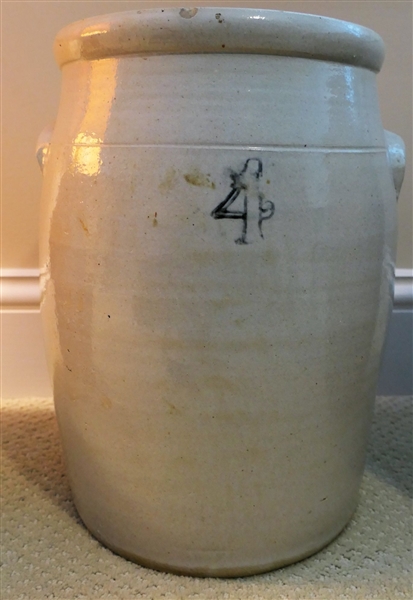 4 Gallon Stone Crock - Stamped with a 4 - Measures 14 1/2" Tall