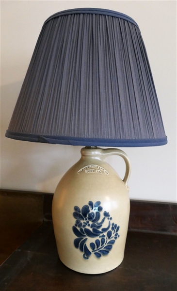 The Pfatlzgraff Co. York PA - Jug Style Table Lamp - Measures 14" to Bulb