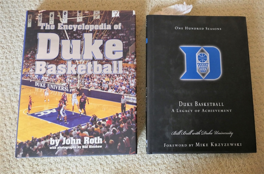 "Duke Basketball : One Hundred Seasons A Legacy of Achievement" - Hardcover Book with Dust Jacket and "The Encyclopedia of Duke Basketball" by John Roth - Hard Cover Book with Dust Jacket