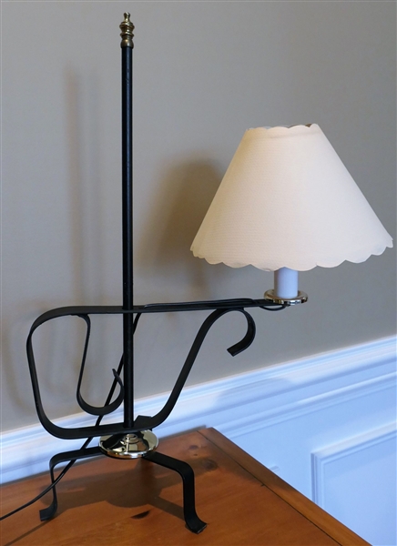 Adjustable Table Lamp - Iron with Brass Details - shade NOT included