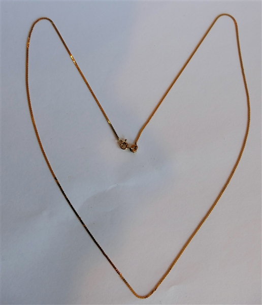 24" 14kt Yellow Gold Italian Necklace 