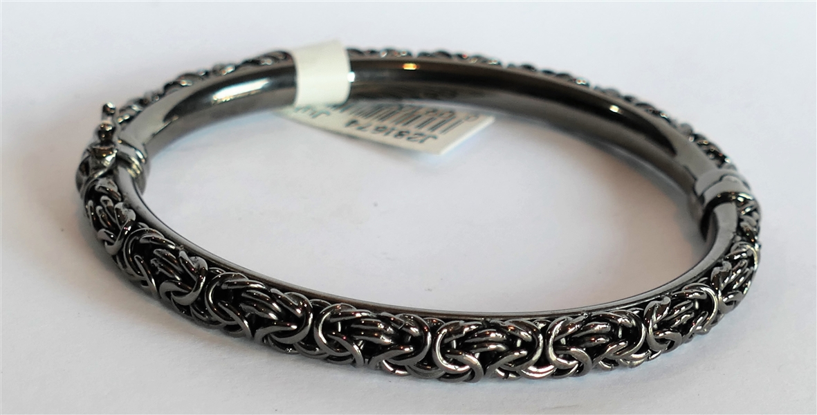 Vicenza Sterling Silver Bangle Bracelet - Blackened Silver - Brand New With Original Tags