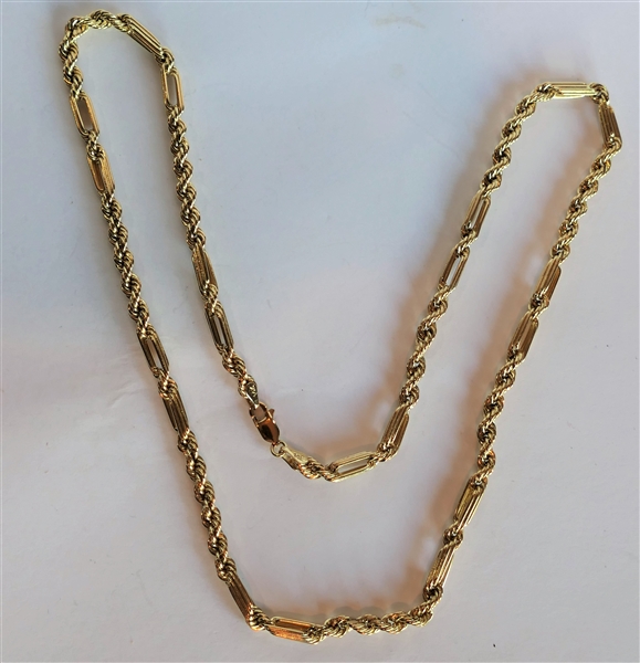 14kt Yellow Gold Necklace - Measures 20" Long