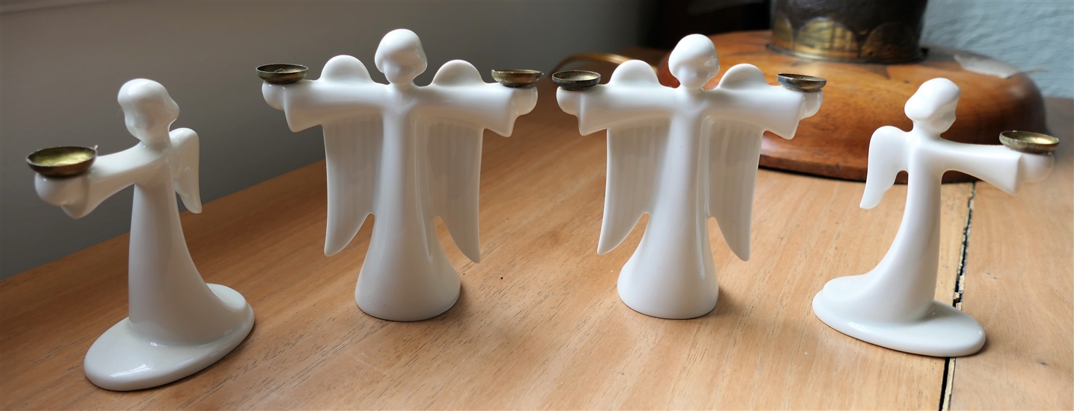 4 Rosenthal Angel Candle Holders - Each Measures 3 1/2" 