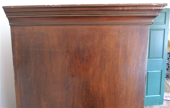 2 Over 3 Over 3 Chest on Chest - Finely Dovetailed Drawers - Pine Secondary Wood - Dovetailed Case - Inlaid Band on Top Molding  - Measures 69 1/2 tall 42 by 20 