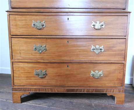 2 Over 3 Over 3 Chest on Chest - Finely Dovetailed Drawers - Pine Secondary Wood - Dovetailed Case - Inlaid Band on Top Molding  - Measures 69 1/2 tall 42 by 20 