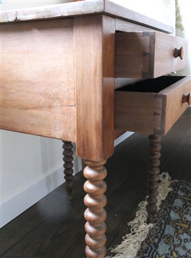 Jenny Lind 2 Drawer Table with Dovetailed Drawers - Measures 29 Tall 22 by 18