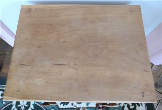 2 Drawer Stand with Dovetailed Drawers - Turned Legs - Measures 29 1/2 Tall 21 by 16