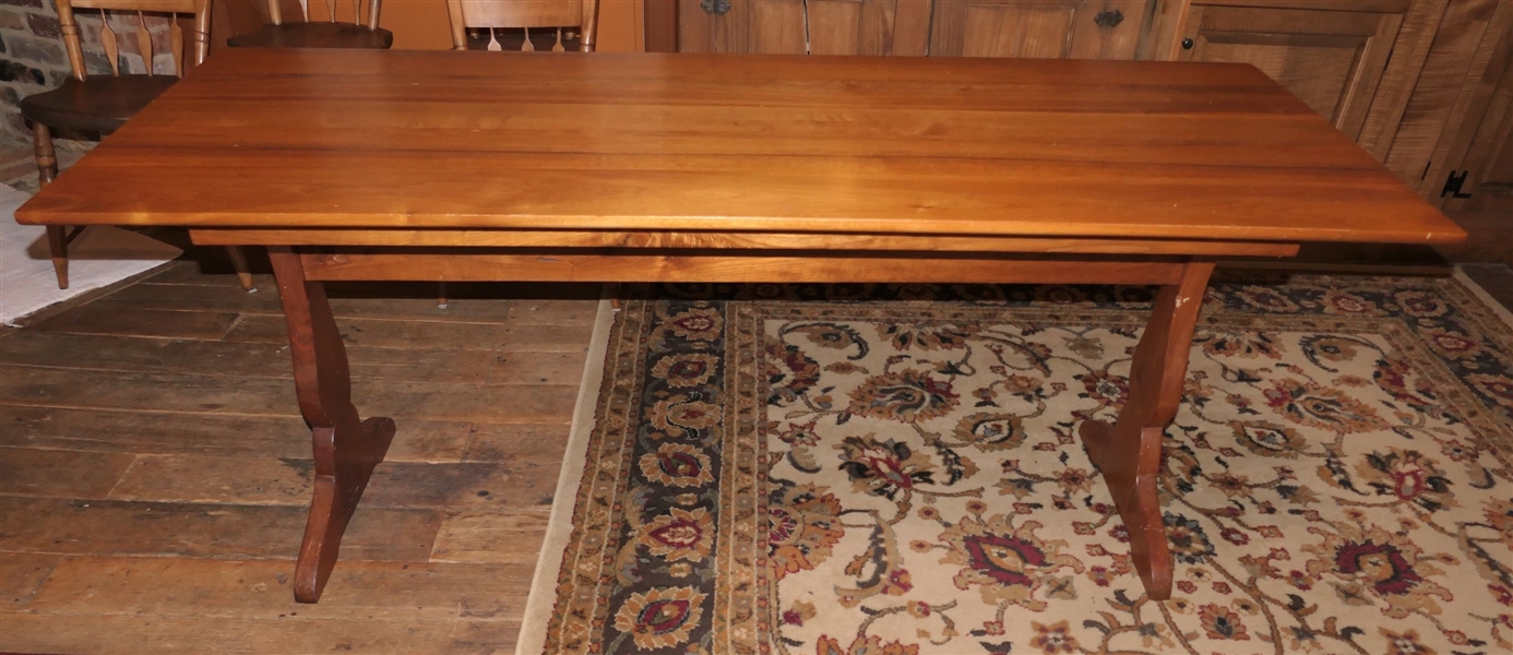 Nice Walnut Table - Measures 29" tall 27" by 71" 