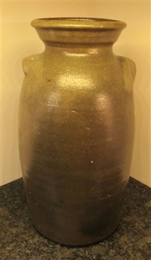 North Carolina Stone Churn with Incised 2 - Measures 14 1/2 Tall - with Stone Lid
