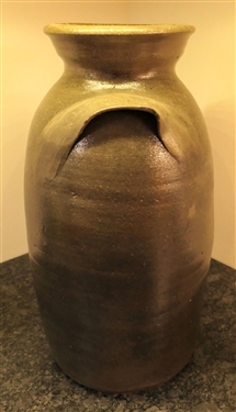 North Carolina Stone Churn with Incised 2 - Measures 14 1/2 Tall - with Stone Lid