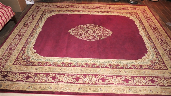 Red and Gold Machine Made Rug - Made in Egypt - Measures 8 by 10