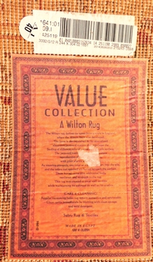 Red and Gold Machine Made Rug - Made in Egypt - Measures 8 by 10