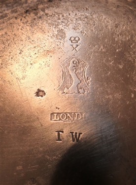 8 Pewter Plates of Varying Sizes - TW London 9 1/2, 4 - 8 and 13 1/2 Platter