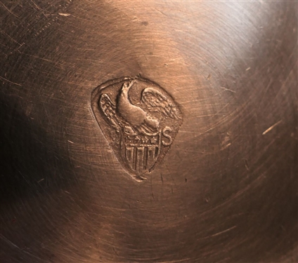 6 Pewter Bowls - Woodbury Pewters 7 1/2, MAE Engraved with Hallmarks, CR Engraved, and H Hallmarked 