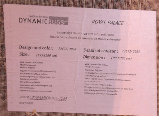Dynamic Rugs - Royal Palace Rug - Measures 6'6 by 9'4