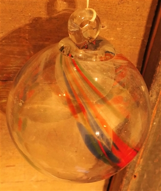 Handblown Witch Ball - 4 Across