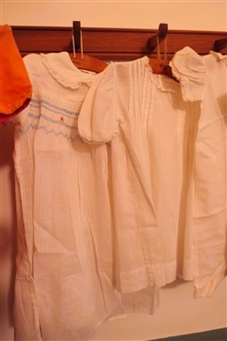 6 Pieces of Vintage Childs Clothing - Smocked Dress, Slip, and Jumpers