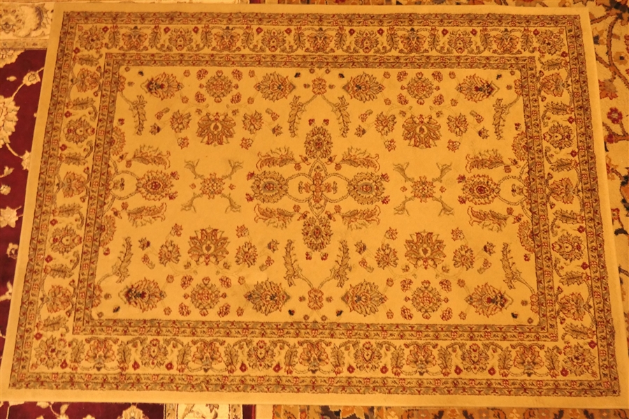 Jewel "Antep" Ivory Machine Made Rug - Measures 4 by 57"