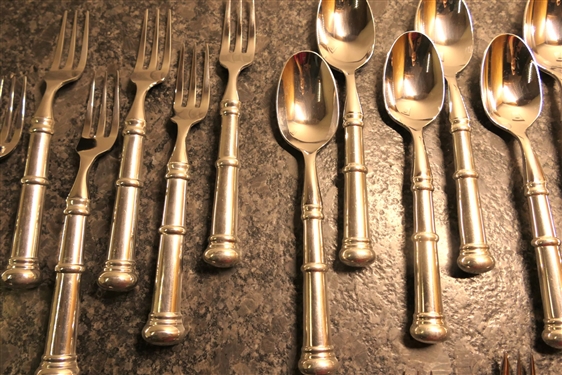 40 Piece Set of Kirk Pewter - including 8 - 5 Piece Place Settings 