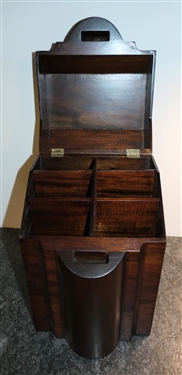 Pair of Froelich Furniture Mahogany Inlaid Knife Boxes - Each Measures 14 1/2 Tall 9 by 8 1/2 