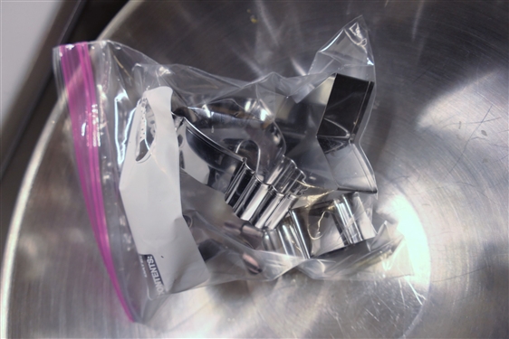 4 Stainless Steel Nesting Bowls - Largest 8 Quart, Smallest Ecko 1 1/2 Quart - Metal Cookie Cutters, Spatula, and Oneida Ladle