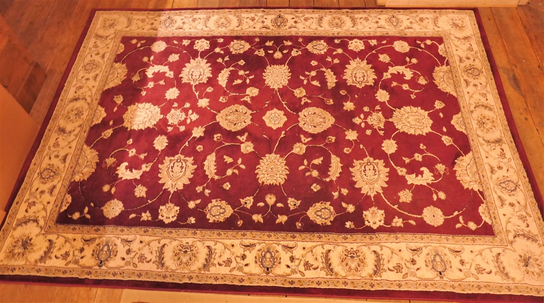 Triumph Burgundy Machine Made Rug -Made in Turkey - Measures 75" by 53"