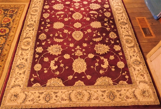 Triumph Burgundy Machine Made Rug -Made in Turkey - Measures 7'5 by 5'3
