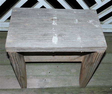 Wood Bench with Boot Jack Ends - Measures 19 tall 19 by 11