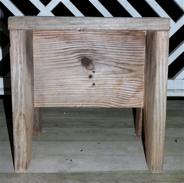 Wood Bench with Boot Jack Ends - Measures 19 tall 19 by 11