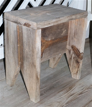 Wood Bench with Boot Jack Ends - Measures 19 tall 19 by 11