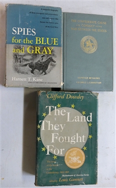 "The Land They Fought For - The Story of The South as The Confederacy 1832 - 1865" by Clifford Dowdey - Hardcover Book with Dust Jacket and "The Confederate Cause and Conduct in the War Between The...