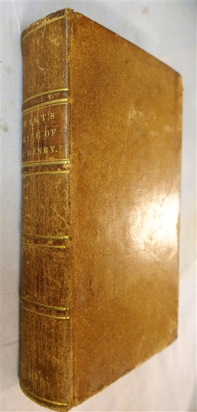 "Sketches of The Life and Character of Patrick Henry" by William Wirt, of Richmond, Virginia - Ninth Edition - Leather Bound - Some Writing on First Page