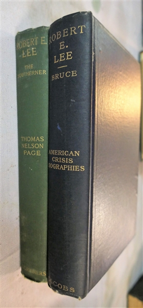 American Crisis Biographies "Robert E. Lee" by Philip Alexander Bruce - Hardcover Book and "Robert E. Lee - The Southerner" by Thomas Nelson Page - 1908 Hardcover Book 